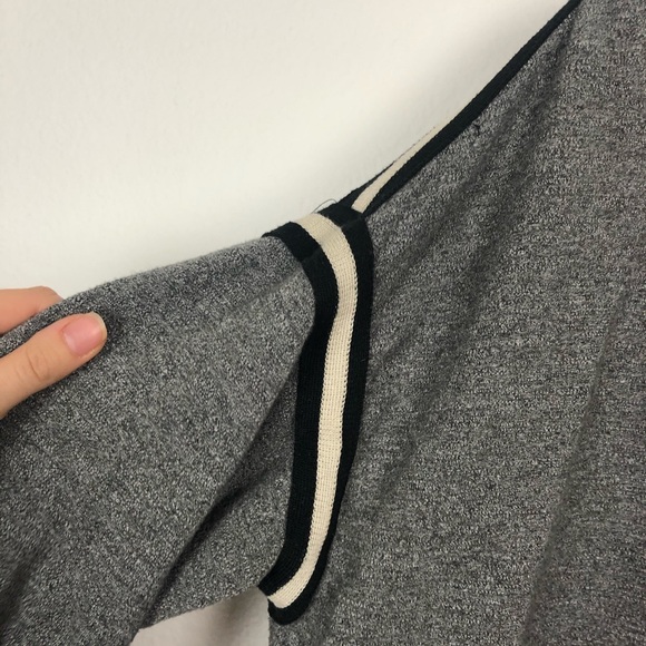 Sundry side stripe gray pullover crew neck sweater - Picture 4 of 7